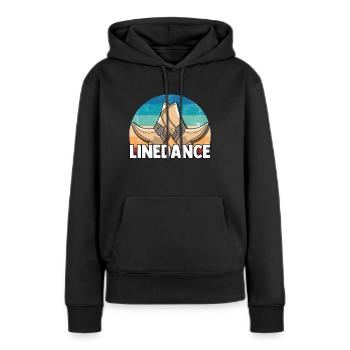 Linedance musique country western danse sport - Sweat à capuche Premium bio Femme - noir - Devant - Julia (174cm)