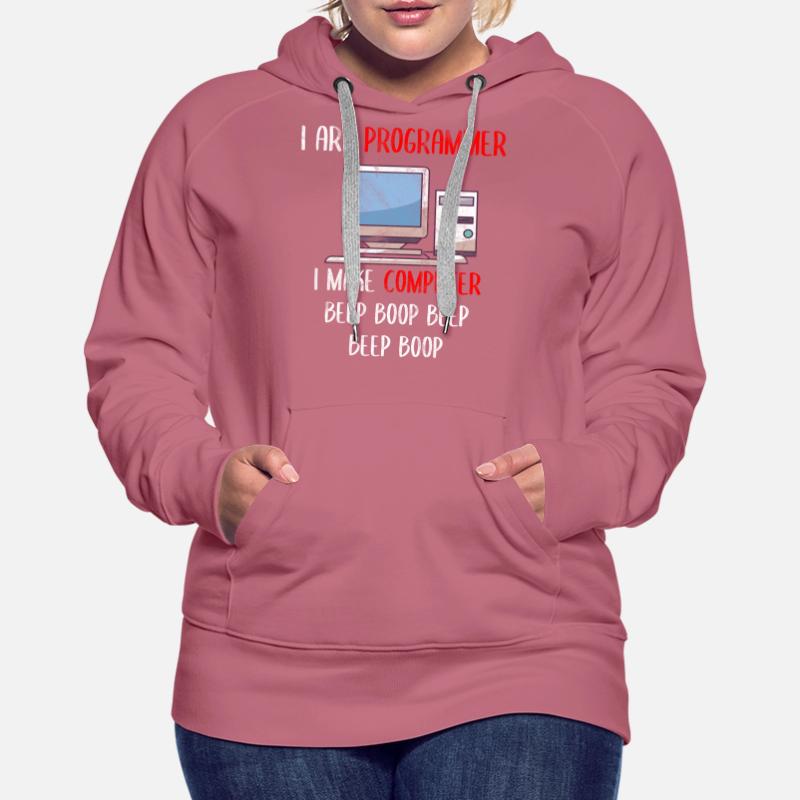 I Are Programmer Funny Computer Programming Frauen Premium Bio Hoodie