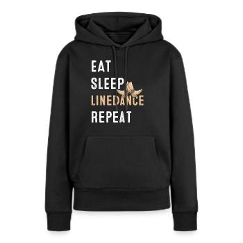 Linedance musique country western danse sport - Sweat à capuche Premium bio Femme - noir - Devant - Julia (174cm)
