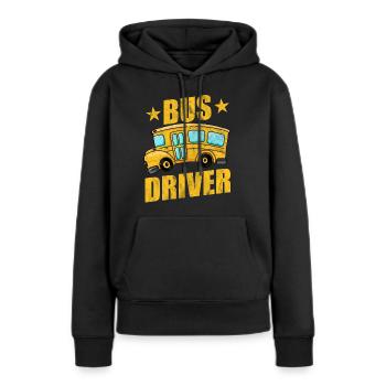 Bus - Frauen Premium Bio Hoodie - Schwarz - Vorne - Julia (174cm)