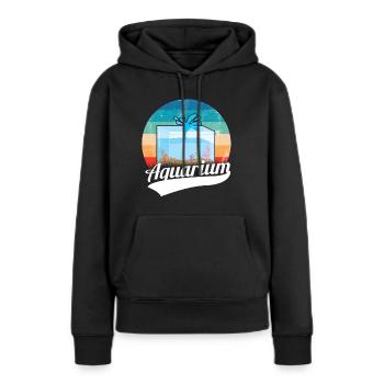 Aquarium - Sweat à capuche Premium bio Femme - noir - Devant - Julia (174cm)