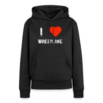 Wrestling - Frauen Premium Bio Hoodie - Schwarz - Vorne - Julia (174cm)