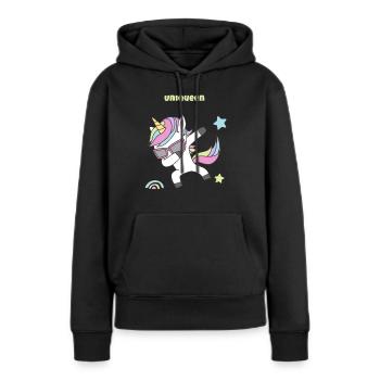 Uniqueen - Women’s Premium Organic Hoodie - black - Front - Julia (174cm)