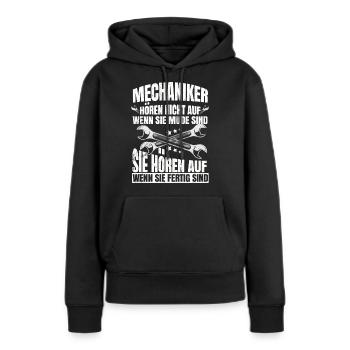 Mechaniker - Frauen Premium Bio Hoodie - Schwarz - Vorne - Julia (174cm)