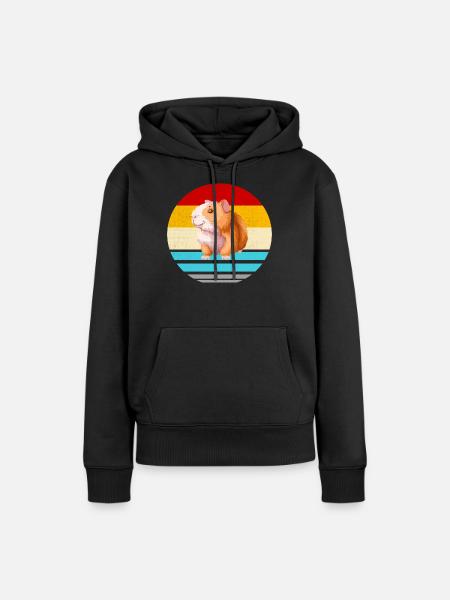 Meerschweinchen Haustier Nagetier - Frauen Premium Bio Hoodie - Schwarz