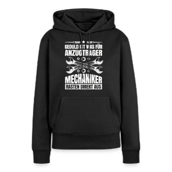 Mechaniker - Frauen Premium Bio Hoodie - Schwarz - Vorne - Julia (174cm)