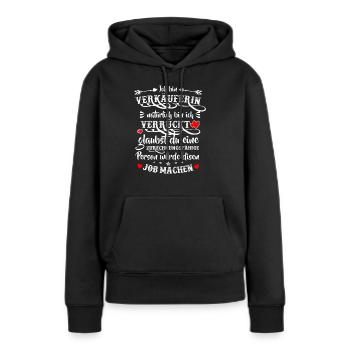 Verkäuferin Fachverkäuferin Einzelhandel Frauen - Frauen Premium Bio Hoodie - Schwarz - Vorne - Julia (174cm)