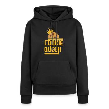 Cookie Queen Cookie Lover Cookie Baker Cookie - Sweat à capuche Premium bio Femme - noir - Devant - Julia (174cm)