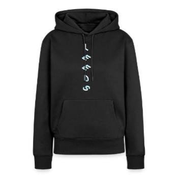 Leeds - Sweat à capuche Premium bio Femme - noir - Devant - Julia (174cm)