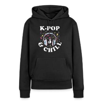 K-Pop Musik Koreanisch Korea Pop Geschenk Südkorea - Frauen Premium Bio Hoodie - Schwarz - Vorne - Julia (174cm)