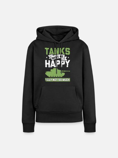 Panzer - Frauen Premium Bio Hoodie - Schwarz