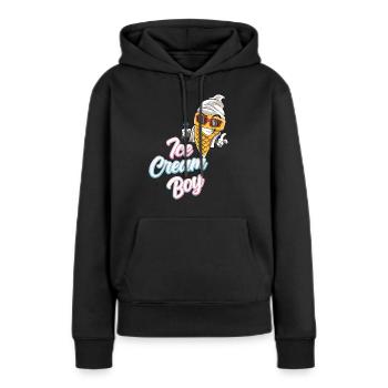 Ice Cream Cool Summer Vacation Glasses - Women’s Premium Organic Hoodie - black - Front - Julia (174cm)