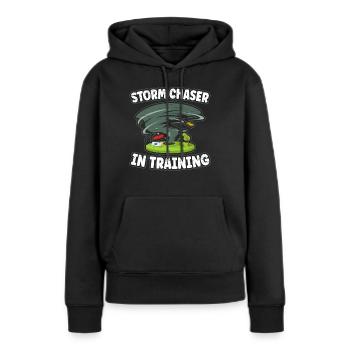 Storm Chasing Storm Chaser à l’entraînement - Sweat à capuche Premium bio Femme - noir - Devant - Julia (174cm)