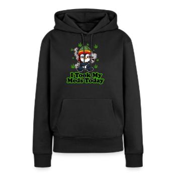 J’ai pris mes médicaments aujourd’hui Cannabis THC CBD Ganja - Sweat à capuche Premium bio Femme - noir - Devant - Julia (174cm)