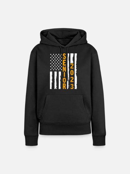 Senioren 2023 - Frauen Premium Bio Hoodie - Schwarz