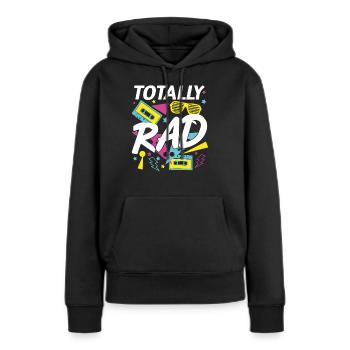 Totalement Génial - Sweat à capuche Premium bio Femme - noir - Devant - Julia (174cm)