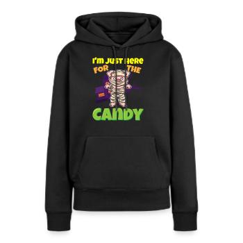 I'm Just Here For The Candy Scary Halloween Beast - Frauen Premium Bio Hoodie - Schwarz - Vorne - Julia (174cm)