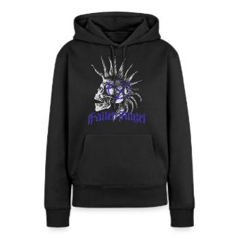 Skull Punk Spikes Inschrift Red Punk Anarchy Ni - Frauen Premium Bio Hoodie - Schwarz - Vorne - Julia (174cm)