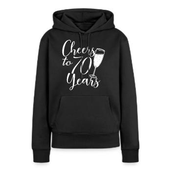70. Geburtstag Frauen Ihr Geburtstagskind 70 Jahre alt - Frauen Premium Bio Hoodie - Schwarz - Vorne - Julia (174cm)
