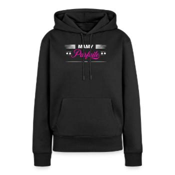 Mamy parfaite - Sweat à capuche Premium bio Femme - noir - Devant - Julia (174cm)