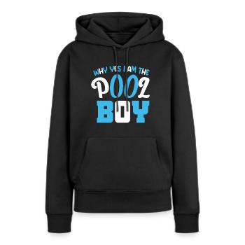 Poolboy Pool drôle - Sweat à capuche Premium bio Femme - noir - Devant - Julia (174cm)