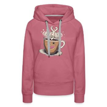 Kaffeebecher - Frauen Premium Bio Hoodie - Malve - Vorne - Isabella (175cm)