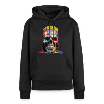Skull - Totenkopf - full of color - Frauen Premium Bio Hoodie - Schwarz - Vorne - Julia (174cm)