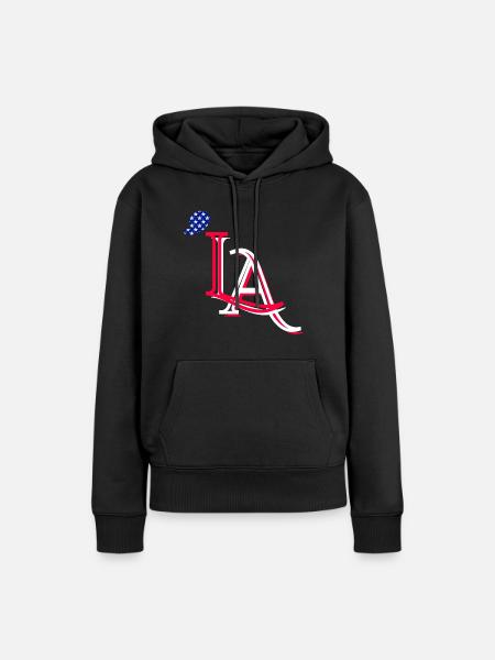 Kamala Comma La - Frauen Premium Bio Hoodie - Schwarz