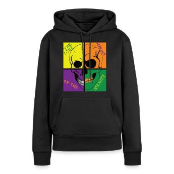 Crâne de l’Apocalypse - Sweat à capuche Premium bio Femme - noir - Devant - Julia (174cm)