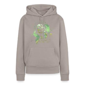 Zombodiac - Women’s Premium Organic Hoodie - taupe - Front - Julia (174cm)