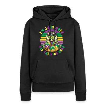 King Cake Mardi Gras Aligator - Frauen Premium Bio Hoodie - Schwarz - Vorne - Julia (174cm)