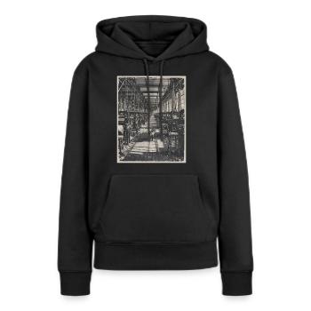 Lost Places Fuchs Retro Industrie Animal Crime - Frauen Premium Bio Hoodie - Schwarz - Vorne - Julia (174cm)