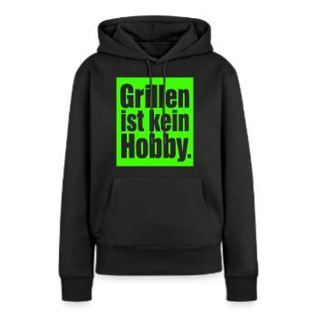 BBQ Spruch Geschenk für Männer & Papa Grillfans - Frauen Premium Bio Hoodie - Schwarz - Vorne - Julia (174cm)