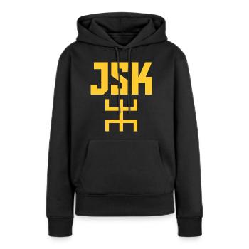 Jsk Kabylie - Sweat à capuche Premium bio Femme - noir - Devant - Julia (174cm)