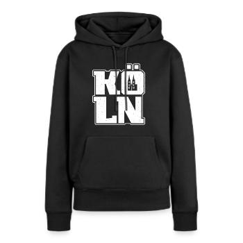 Carnaval de Cologne Souvenir Graphique Carnaval de Cologne - Sweat à capuche Premium bio Femme - noir - Devant - Julia (174cm)