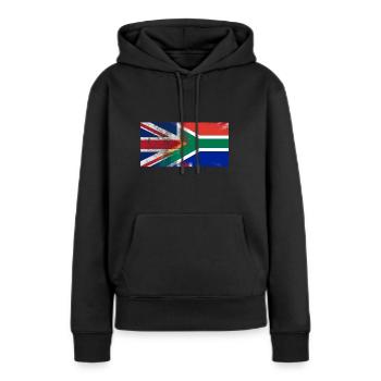 British South African Half South Africa Half UK Fl - Women’s Premium Organic Hoodie - black - Front - Julia (174cm)