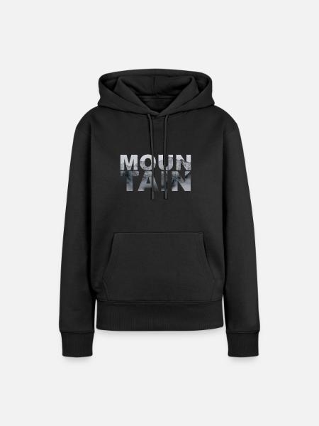 Mountain - Frauen Premium Bio Hoodie - Schwarz