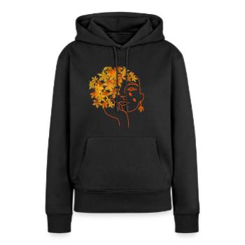 Der Sturz der Frau - Frauen Premium Bio Hoodie - Schwarz - Vorne - Julia (174cm)