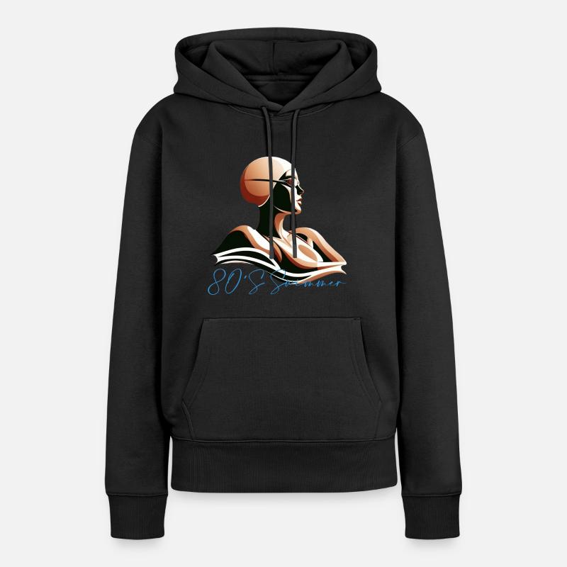 Nageur - Sweat à capuche Premium bio Femme - noir