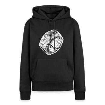 Surface lumineuse de l’écrou à vis - Sweat à capuche Premium bio Femme - noir - Devant - Julia (174cm)