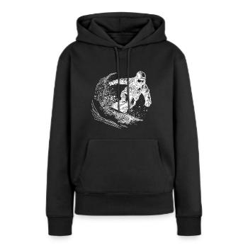 Pulverschnee Skifahrer Offroad Outdoor Style - Frauen Premium Bio Hoodie - Schwarz - Vorne - Julia (174cm)