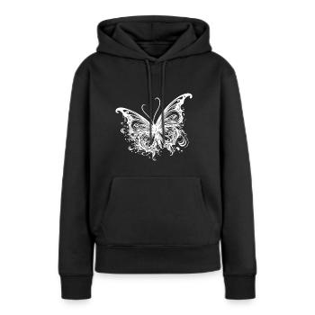 Pretty Tattoo Kids Lines Style Butterfly - Sweat à capuche Premium bio Femme - noir - Devant - Julia (174cm)