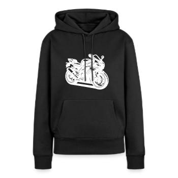 Course automobile, Extrême, Course, Sport automobile - Sweat à capuche Premium bio Femme - noir - Devant - Julia (174cm)