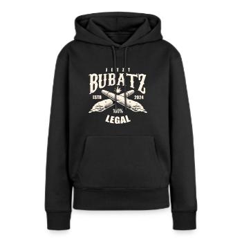 Jetzt Bubatz Legal - Frauen Premium Bio Hoodie - Schwarz - Vorne - Julia (174cm)