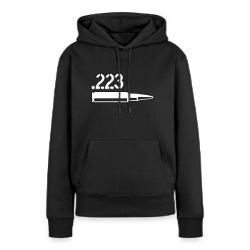Cartouches et Munitions 223 remington - Sweat à capuche Premium bio Femme - noir - Devant - Julia (174cm)