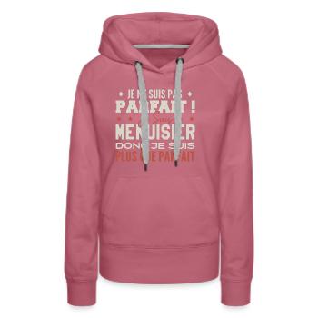 Tischler, der Traumberuf im Rampenlicht - Frauen Premium Bio Hoodie - Malve - Vorne - Isabella (175cm)