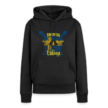 Viking suédois - Sweat à capuche Premium bio Femme - noir - Devant - Julia (174cm)