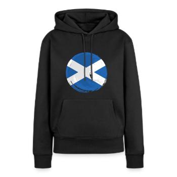 Drapeau écossais Drapeau écossais Alba GB Royaume-Uni - Sweat à capuche Premium bio Femme - noir - Devant - Julia (174cm)