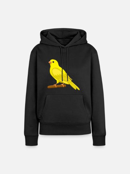 Kanarienvogel Singvogel, Vogel Design - Frauen Premium Bio Hoodie - Schwarz