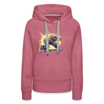 Graphique Breakdancer - Sweat à capuche Premium bio Femme - mauve - Devant - Isabella (175cm)